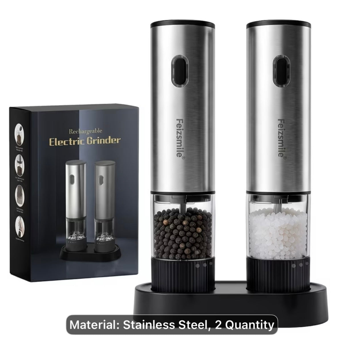 Rechargeable Salt and Pepper grinders
