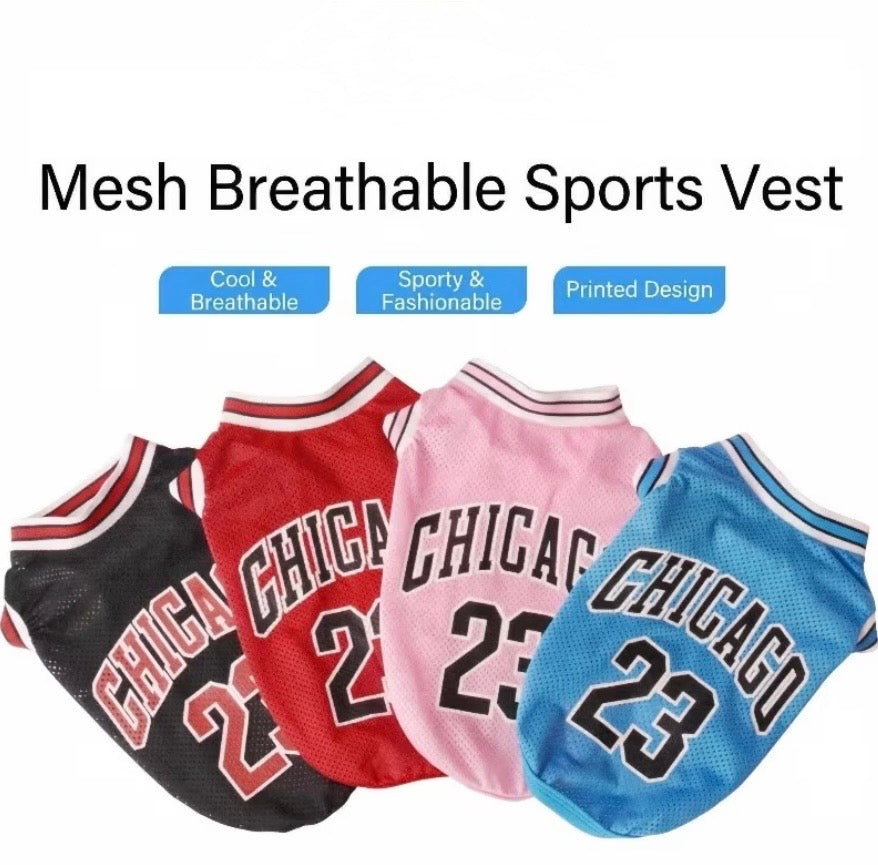 Summer Pet Dog Mesh Basketball Jersey
Breathable Dog Clothes for Small Medium Large Dogs Puppy Vest T-Shirt.
