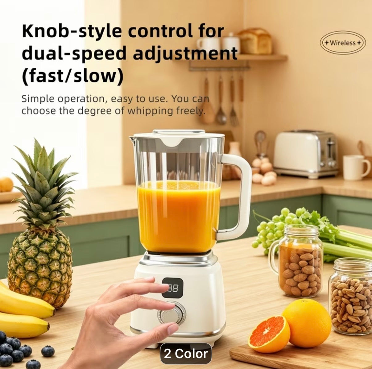 Blender and juicer with 10 blades