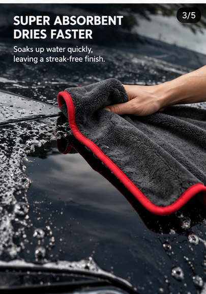 A&A Premium Microfibre Drying Towel water absorption