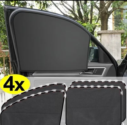 Magnetic Car Window Sun Shades – 4-Piece Set