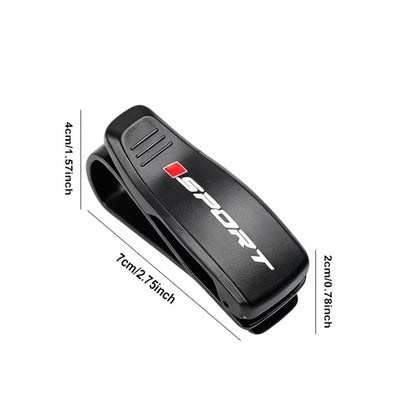 Sports-Style Car Sun Visor Glasses & Card Clip