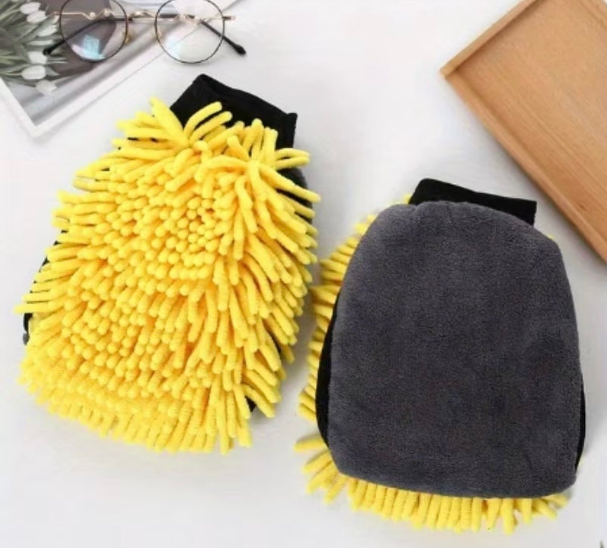 Chenille Microfibre Car Wash Mitt – Double-Sided