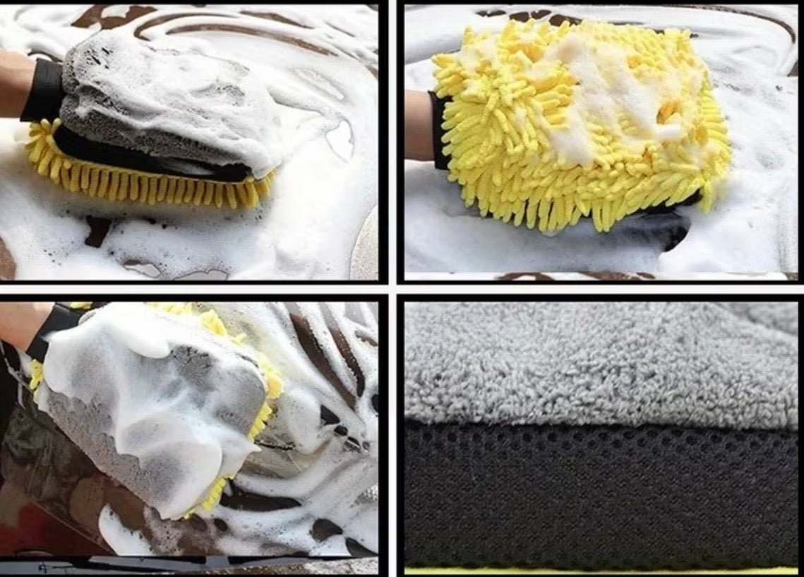 Chenille Microfibre Car Wash Mitt – Double-Sided