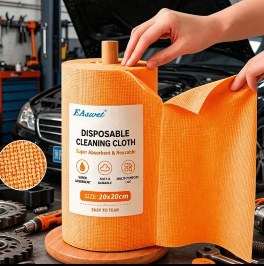 Large tear-off microfiber cleaning cloth roll