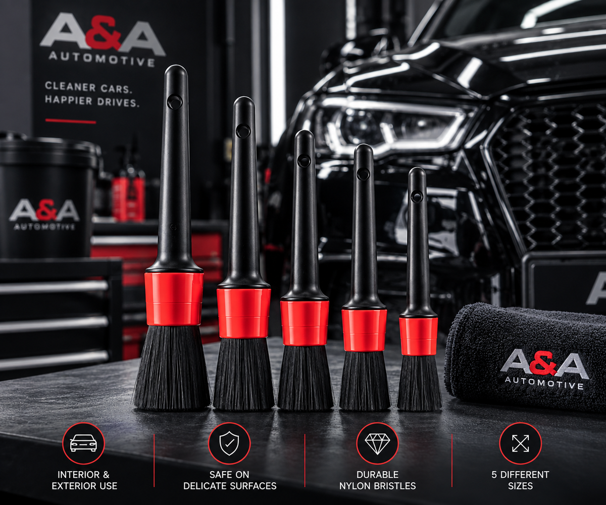 A&A Automotive detailing brush set commercial product photo