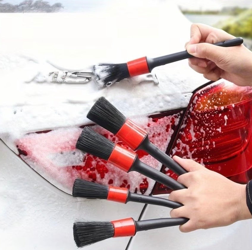 Car wheel and interior detailing brushes