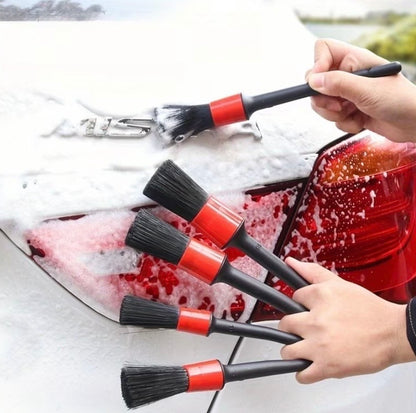 Car wheel and interior detailing brushes