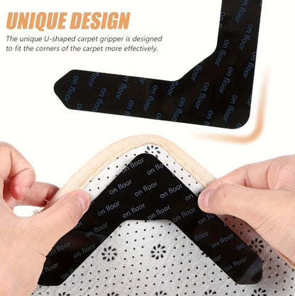 U-shaped reusable carpet corner gripper