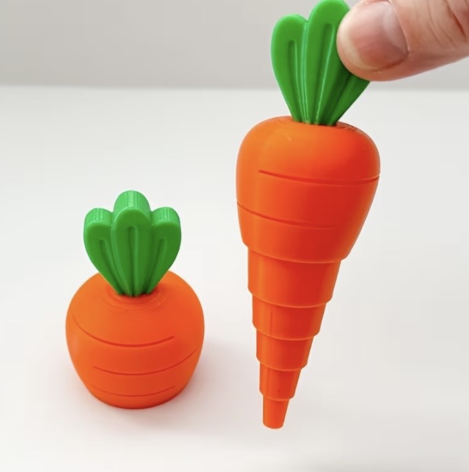 Carrot-shaped garden seedling planter tool