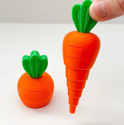 Carrot-shaped garden seedling planter tool