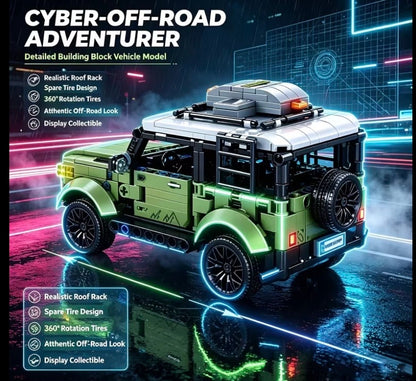 Cyber off-road building block vehicle display