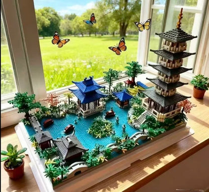 Japanese garden building block set