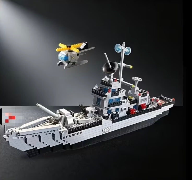 Peace patrol building block ship display