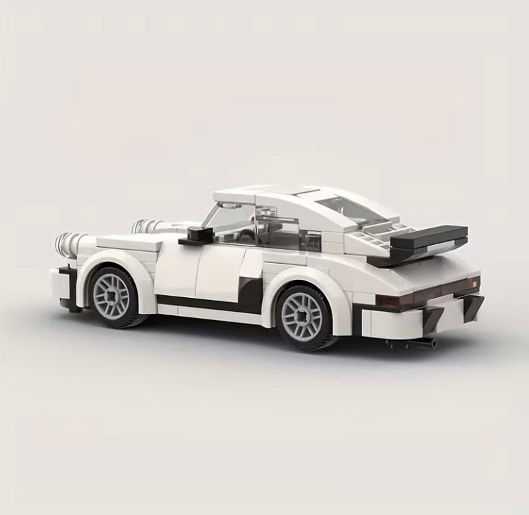 White sports car building block model