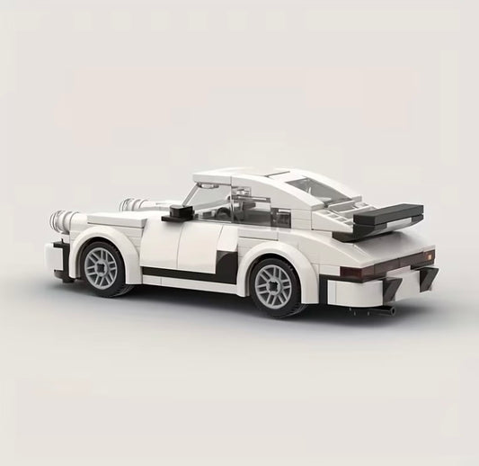 White sports car building block model